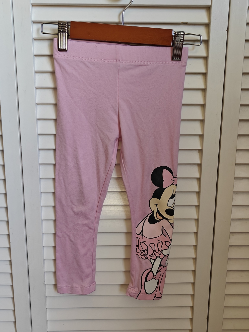 Disney Light Pink Minnie Mouse Leggings with Ballet Graphic Size 3T